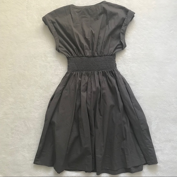 Bar III grey/army green short sleeve dress - Picture 5 of 6